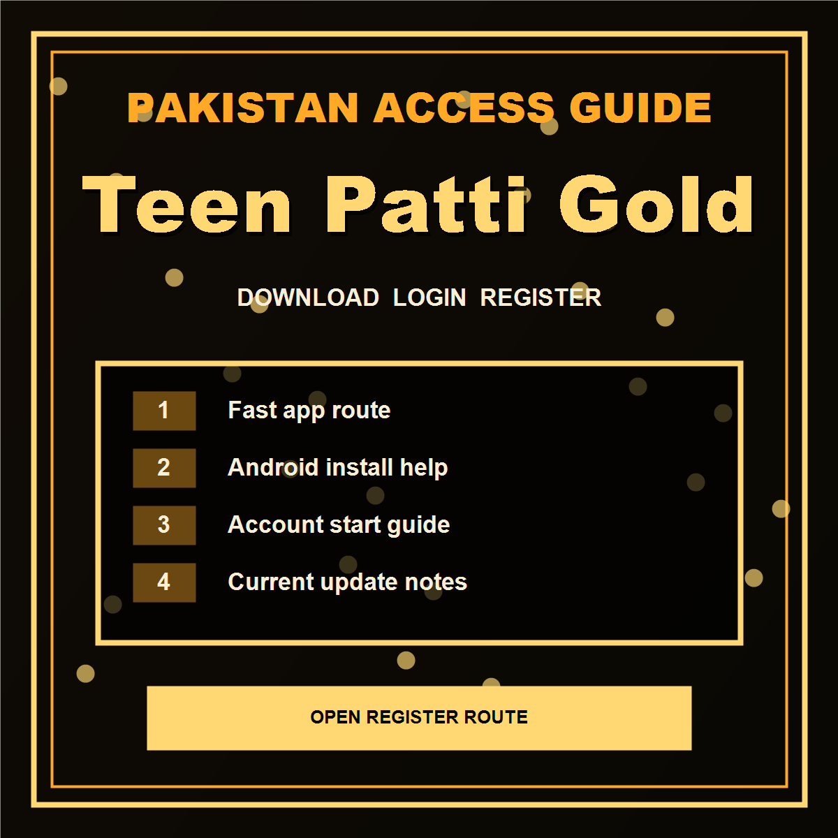 Teen Patti Gold Pakistan download guide and account help visual